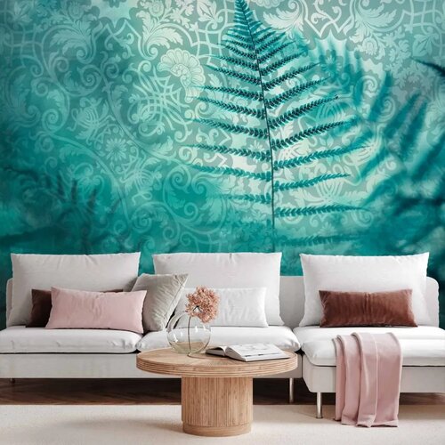  Foto tapeta - In a forest retreat - abstract composition with ferns and patterns 300x210 Cene