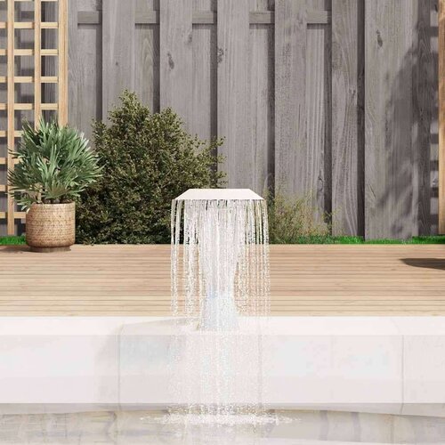  FONTANA za bazen od nehrđajućeg čelika 64 x 30 x 52 cm srebrna Slike
