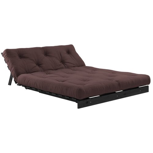 Karup Design Temno rjava raztegljiva sedežna garnitura 140 cm Roots Black Night &amp;ndash; Slike