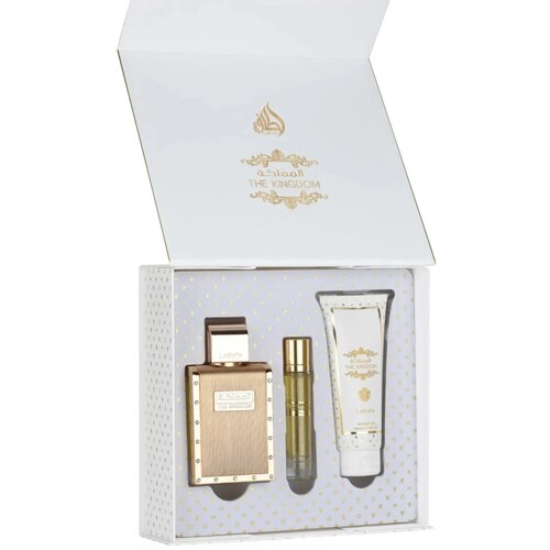 Lattafa The Kingdom EDP 100 ml + EDP mini 12 ml + SG 100 ml za muškarce Cene