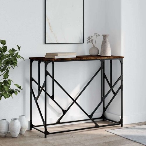  Konzolni stol boja hrasta 100x40x80 cm od konstruiranog drva Slike