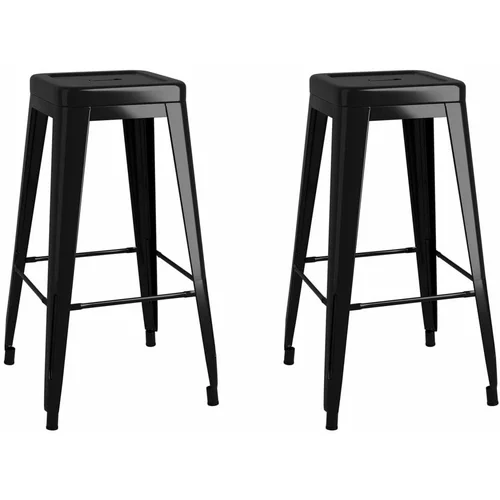  Barski stolčki 2 kosa črna kovina, (20700182)