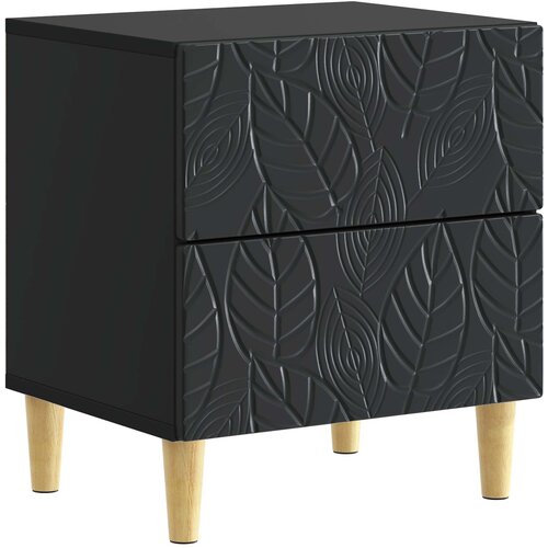 vidaXL Nočna omarica Črna 43 x 34,5 x 48 cm Inženirski les, (5000247396) Cene