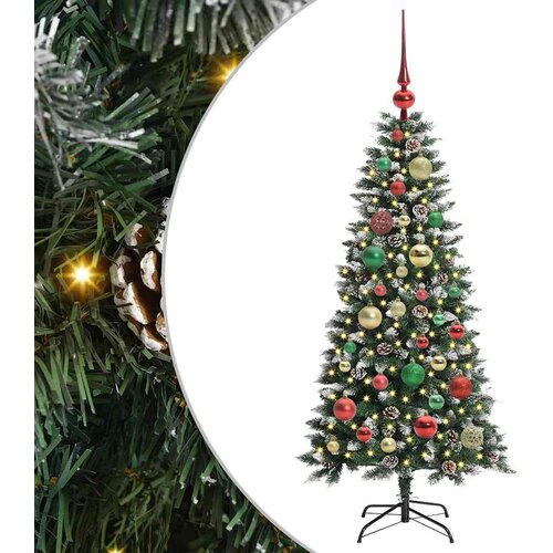  Umjetno božićno drvce Zelena 120 cm PVC, plastika i čelik Slike