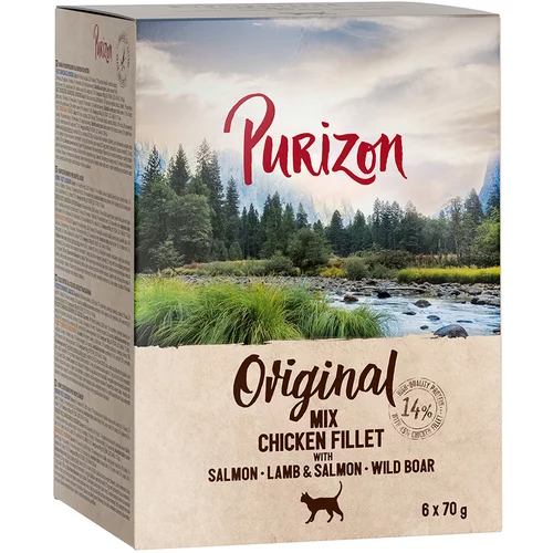 Purizon Adult 12 x 70 g - bez žitarica - Mješovito pakiranje (3 vrste)