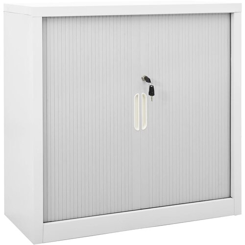 vidaXL Omara z drsnimi vrati siva 90x40x90 cm jeklo Cene