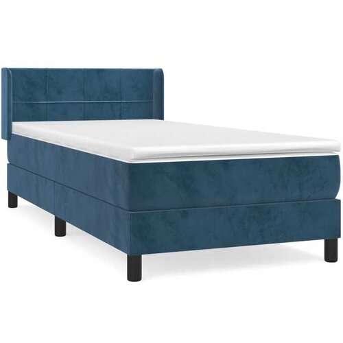 vidaXL spring krevet s madracem tamnoplavi 90x190 cm bar&scaron;unasti Cijene