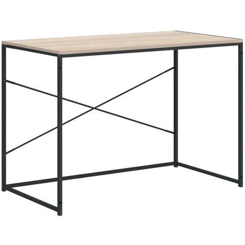 vidaXL Računalniška miza črna in hrast 110x60x70 cm iverna plošča, (20608904) Cene