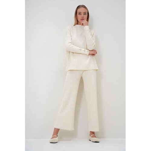Trend Alacati Stili Ženski komplet bluza i pantalone Alc-X12832, Bež Cene