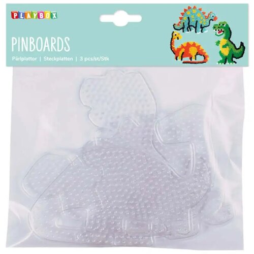 Playbox 5 mm midi likalne perlice osnovne plo&scaron;če 3 kosi - dinosavri Cene