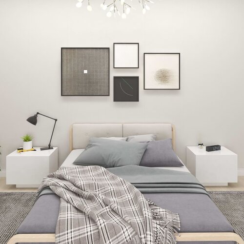 VidaXL noćni ormarić bijeli 100 x 35 x 40 cm od iverice Slike