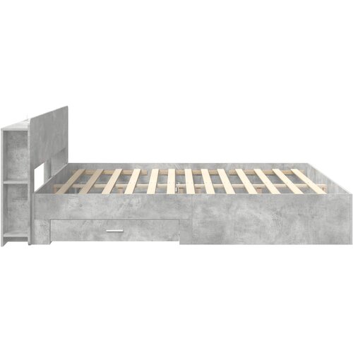  Okvir kreveta s pohranom Betonska siva 200 x 200 cm Slike