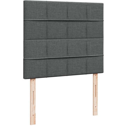 VidaXL Krevet box spring s madracem tamnosivi 120 x 190 cm tkanina Slike