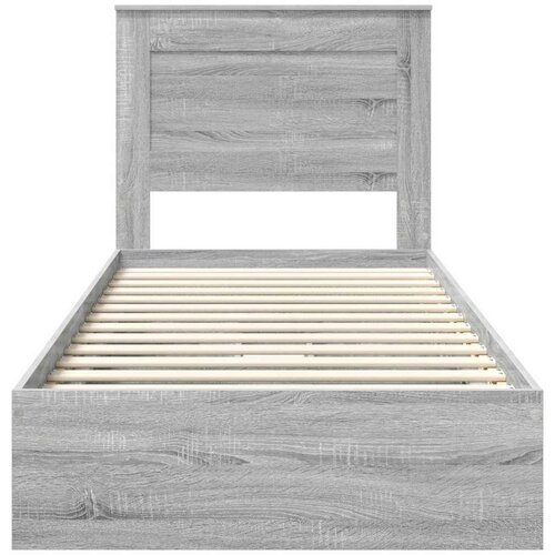  Okvir za krevet s ladicama Siva Sonoma 100 x 200 cm Slike