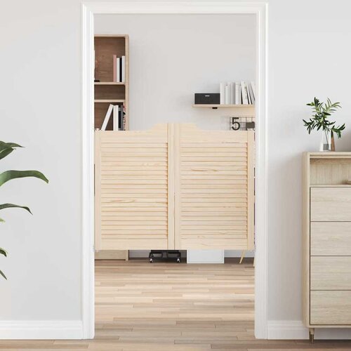 vidaXL Swing Doors Louvred Design 2 para masivni les borovega lesa Cene
