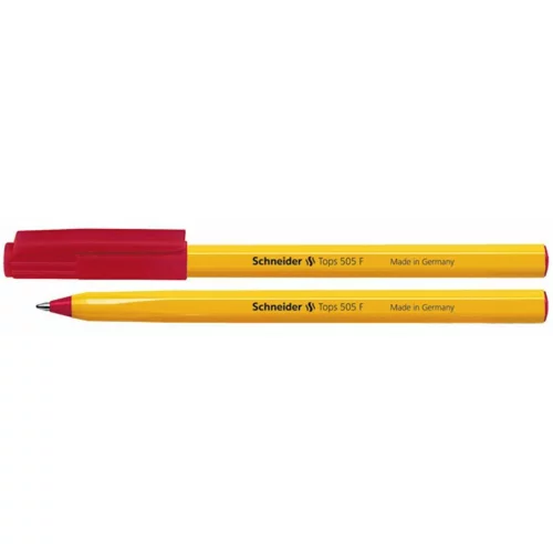 Schneider Kemijska olovka Tops 505 F, žuta / crvena