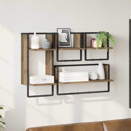  Set zidnih polica Zidne 4 pcs Umjetnički hrast 65 x 25 x 30 cm Cijene