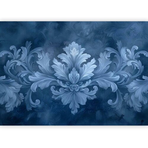  Foto tapeta - Ornament in Blue and Cool Colors Dark Blue Decoration 450x315 Vodootporna Slike