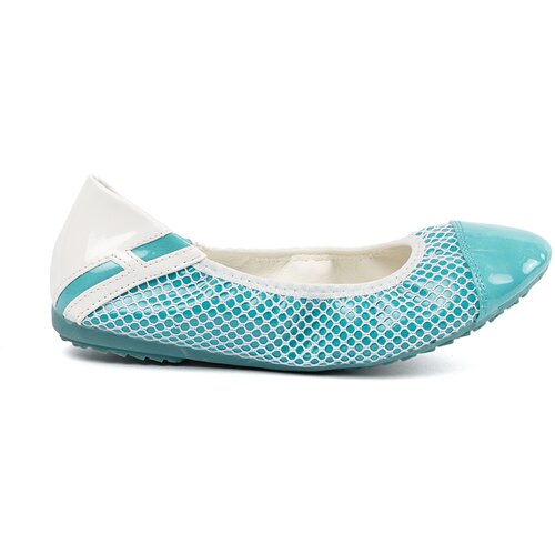 Shelvt Blue ballerinas with a white strainer Slike