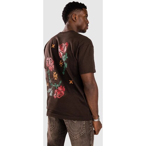 Monet Skateboards Cross Stitch Collage Boxy T-shirt dark chocolate Slike