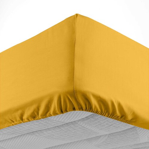 Douceur d int&amp;eacute;rieur Rumena napenjalna bombažna rjuha 180x200 cm Lina &amp;ndash; Slike