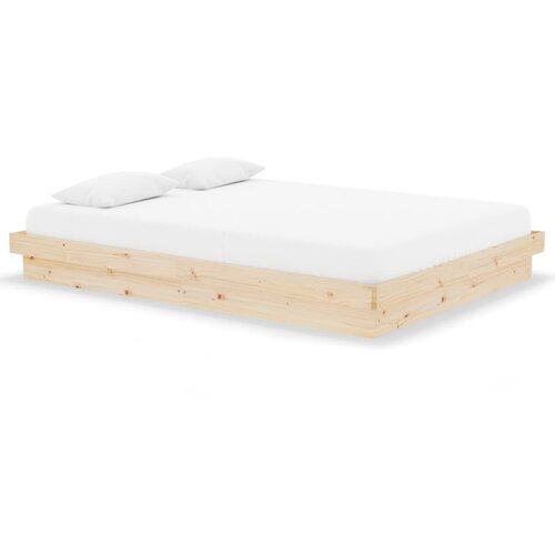 Maison Chic Posteljni Okvir - Dvoposteljna postelja iz trdnega lesa 140x190 cm, (22081420) Slike