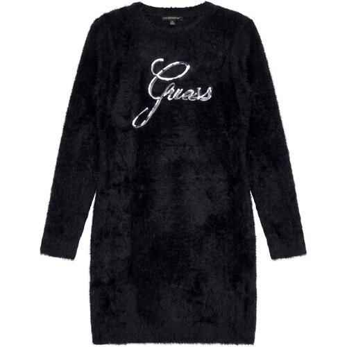 Guess Kratke obleke LS SWEATER DRESS Črna Slike