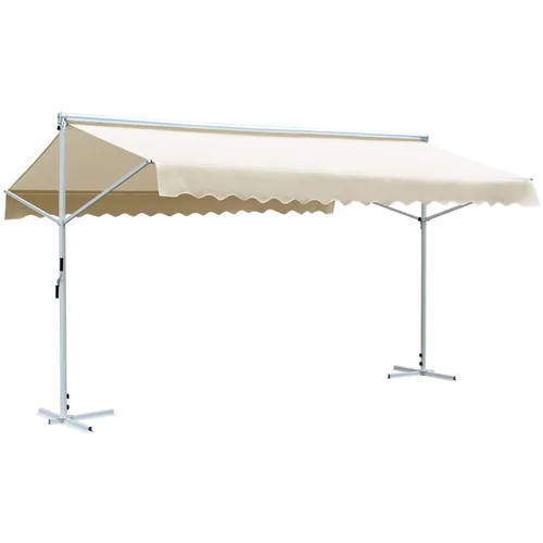 vidaXL Prostostoječa tenda 600x300 cm krem