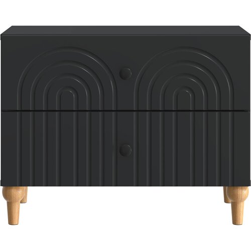  Noćni ormar s ladicama Crna 62 x 34,5 x 48 cm Konstruirano drvo Slike
