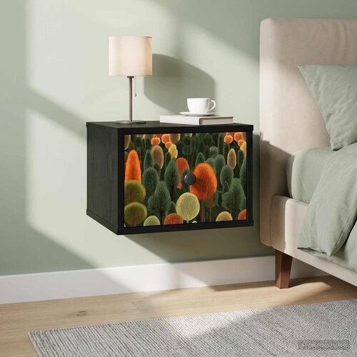  Wall-mounted noćni ormarić ZAANDAM Crni hrast 36 x 33 x 25 cm Cijene