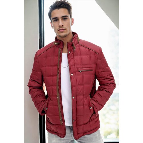 Dewberry M8640 MEN'S COAT-BURGUNDY-1 Slike