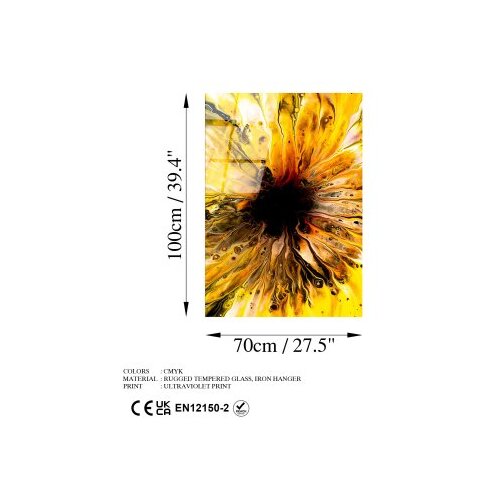 Wallxpert dekorativna slika od kaljenog stakla yel 1 (uv 134) 70 x 100 cm Slike
