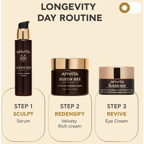 Apivita Queen Bee Longevity bogata krema proti gubam 50 ml Slike