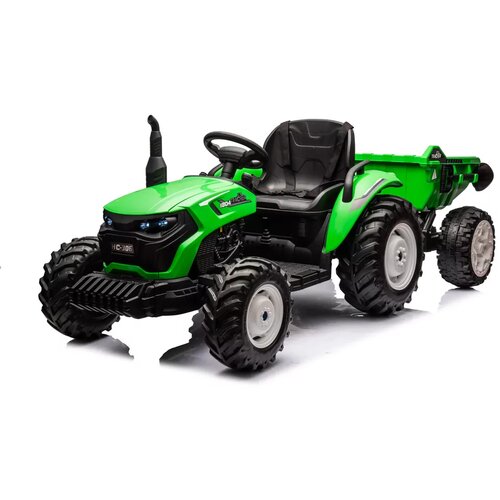 Lean Toys Otro&amp;scaron;ki traktor 24V s prikolico svetlo zelena Slike