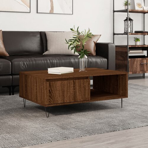 vidaXL Stolić za kavu smeđa boja hrasta 90x60x35 cm konstruirano drvo Cijene