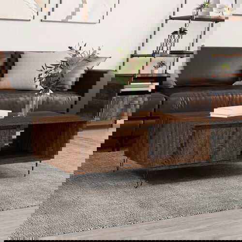 VidaXL Stolić za kavu smeđa boja hrasta 90x60x35 cm konstruirano drvo Slike