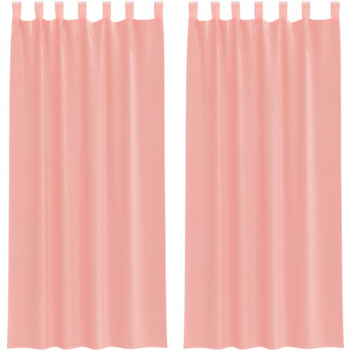 Voile zavjese s džepovima za &amp;scaron;ipke 2 kom ružičaste Ružičasti 140 x 225 cm Slike