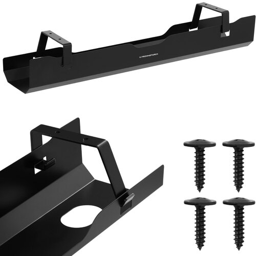 FROMMSTARCK Polica, pokrov, organizator kablov pod mizo, 600x135x108 mm, ČRNA, (21556018) Cene