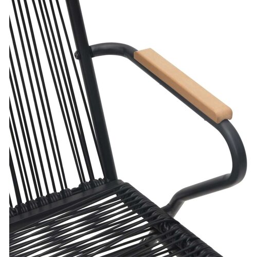 vidaXL 5-dijelni vrtni blagovaonski set od PVC ratana crni Cijene