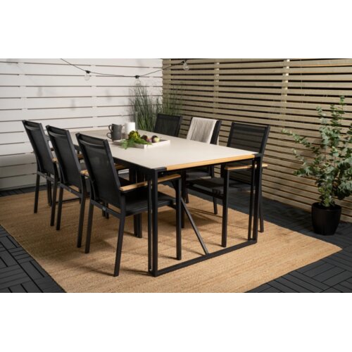 Venture Home Texas pravokutni vrtni blagovaonski stol 200 × 100 cm, svijetlosivi Cene