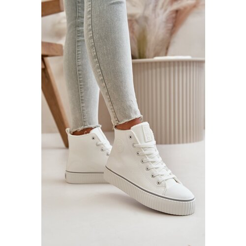 Big Star Women&amp;#039;s insulated sneakers made of eco leather white Slike