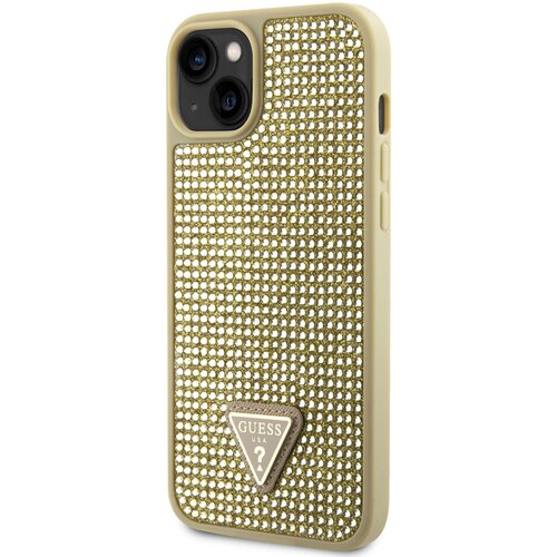 Guess Trdo ohi&amp;scaron;je za Apple iPhone 15 Triangle Diamond, Zlata, (21244216) Slike