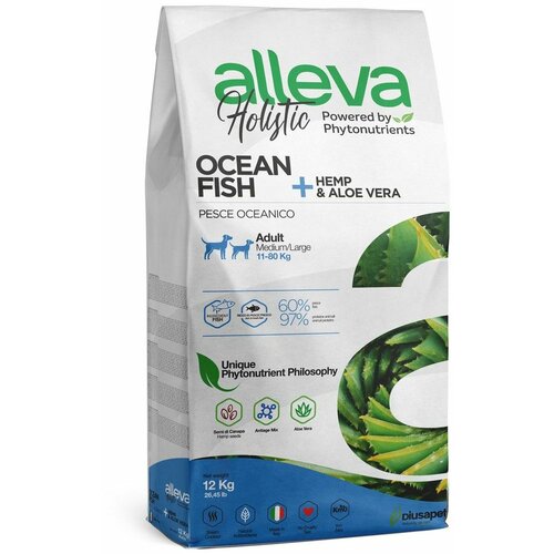 Alleva holistic adult ocean fish medium/maxi 12 kg Cene