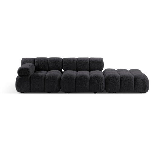 Micadoni Antracitno siva sedežna garnitura iz tkanine bouclé 282 cm Bellis – Home Cene
