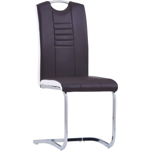 Maison Chic Nihajni Jedilni stoli - Vzorci stoli 4 kosi rjavo umetno usnje A1580, (22031310) Slike