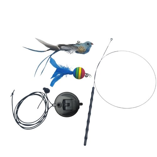 INF Set interaktivnih igrač Cat, ročna palica za draženje perja Blue, (21275455) Cene