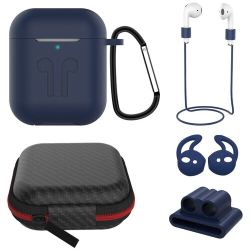 INF Zaščitni komplet 6-delni za Airpods s silikonskim ovitkom in dodatki Blue, (5000074729) Cene