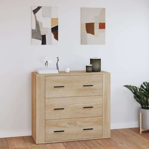  Komoda sonoma hrast 80x33x70 cm inženirski les, (20653995) Slike