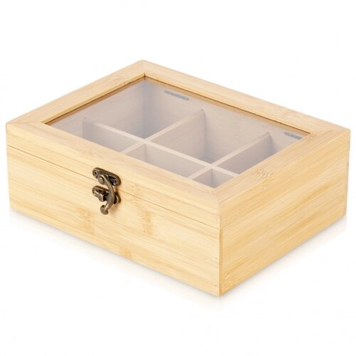 Vilde 229312 - Kutija za odlaganje čaja , bambus , 21 x 16 x 7.5 cm Cene