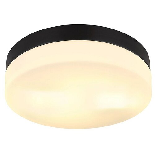 Globo Vanjska zidna i stropna svjetiljka Vranos (40 W, &amp;Oslash; x V: 24 x 6,5 cm, Crna, Opal, IP44) Slike